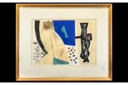 Alistair Grant (1925- 1997) Modern Abstract Etching 'The Shoe', pencil signed to the margin;