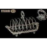 William IV Superb Sterling Silver ( Cast ) 6 Tier Toast Rack of Wonderful Design and Proportions