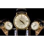 Birks - Eterna - Matic Centenaire 18ct Gold Case - Mechanical Gents Wrist Watch with Later Black