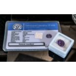 Natural Amethyst Gemstone 6.95 cts, with certificate.