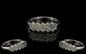 Ladies Impressive 9ct White Gold and Dia