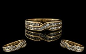 Ladies - 9ct Gold Diamond Set Dress Ring