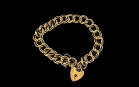 Ladies Attractive 9ct Gold Double Links