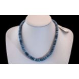 Blue Opal Bead Necklace, a well matched