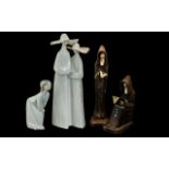 Lladro Figurines. Comprises 1/ Two Nuns