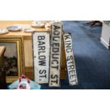 Three Original Vintage Metal Street Sign