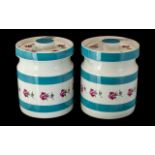 Pair of Portmeirion Pottery Lidded Stora