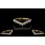Ladies 9ct Gold and Diamond Ring. Fully
