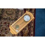 Large Wall Clock In a Light Beech Wood F