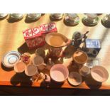 Box of assorted items, 2 kit kat mugs 60