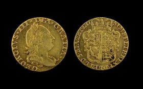 George III Shield Back 22ct Gold Half Guinea, date 1781. Good tone and good grade.
