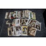 Box of Postcards, including photographs from the early 1900s, glamorous ladies, stage actresses,