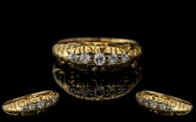 Antique Period - Attractive and Petite 5 Stone Diamond Set Ring,