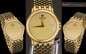 Raymond Weil Superb Gold Plated Diamond Set Wrist Watch,