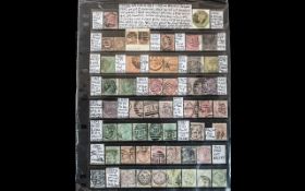 Stamp Interest - GB Collection 1841-1918, on hagners, includes1855 4d, 6d, 1 shilling,