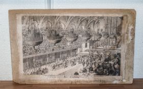 Denis Dighton ( 1792 - 1827 ) A View of Westminster Hall - During the Banquet Given In Honour of