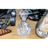 Stuart Crystal Cut Glass Decanter with Stopper.