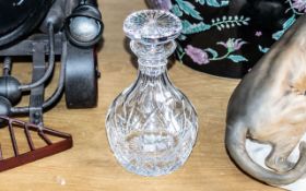 Stuart Crystal Cut Glass Decanter with Stopper.