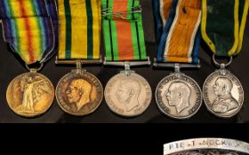 A Collection of World War l-ll Medals - Awarded to 200087- PTE.Wock.K.S.