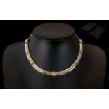 Tiffany & Co Superb Quality Sterling Silver Necklace with Gold Gilt Highlights.