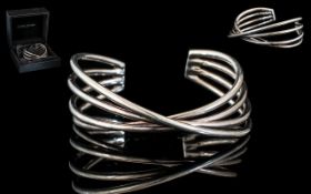 Georg Jensen Sterling Silver Well Designed Bangle.