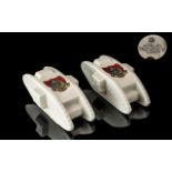 Two M N Goss Porcelain Crested Ware Models of British Tanks,