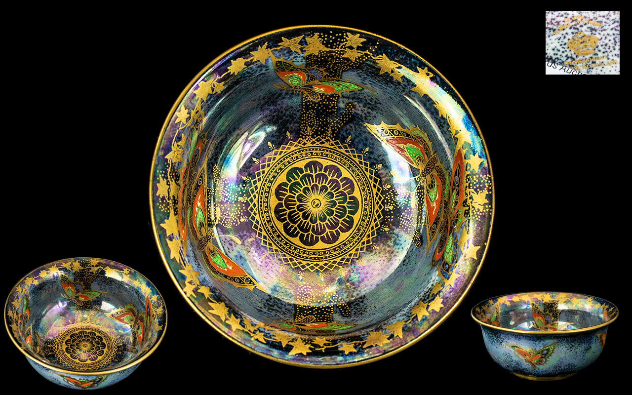 Devon - Royal Lustre Hand Painted Bowl ( Footed ) of Small Proportions.