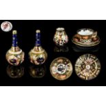 Royal Crown Derby Collection of Imari Pattern - Antique Miniature Pieces ( 6 ) In Total.