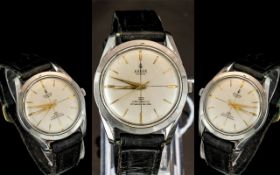 Gruen Geneve Gent's 23 Jewel Precision Power Glide Stainless Steel Mechanical Wrist Watch,
