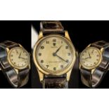 Rolex - Gents 9ct Gold Mechanical Wind Wrist Watch, Signed Rolex to Dial and Movement,