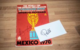 World Cup Football 1970 Autographs - A complete 1970 World Cup Programme (Mexico) with a superb