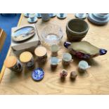 Collection of Pottery and Glass to include Edinburgh Crystal bowl, Tunstall, Fryerware,