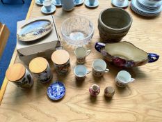 Collection of Pottery and Glass to include Edinburgh Crystal bowl, Tunstall, Fryerware,