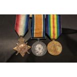 World War I Trio of Military Medals with Ribbons, awarded to 2119 A-Sgt.
