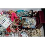 Collection of Vintage Costume Jewellery, including earrings, watches, pearls, necklaces, bracelets,