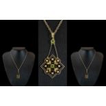 Antique Period - Attractive 15ct Gold Pendant Drop.