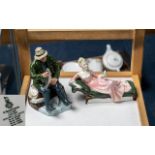 Royal Doulton Figures (2) - Repose H.N 2272, A Good Catch H.N 2258.