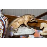 Beswick Puma on a Rock, Model, 1702.