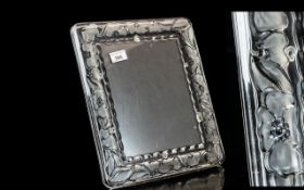 Large Waterford Crystal Photograph Frame 'Marquis', with floral decorative design,