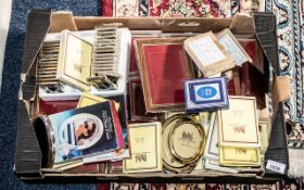 Large Box of Assorted Photograph Frames, unused, mostly boxed, including oval, square, miniature,