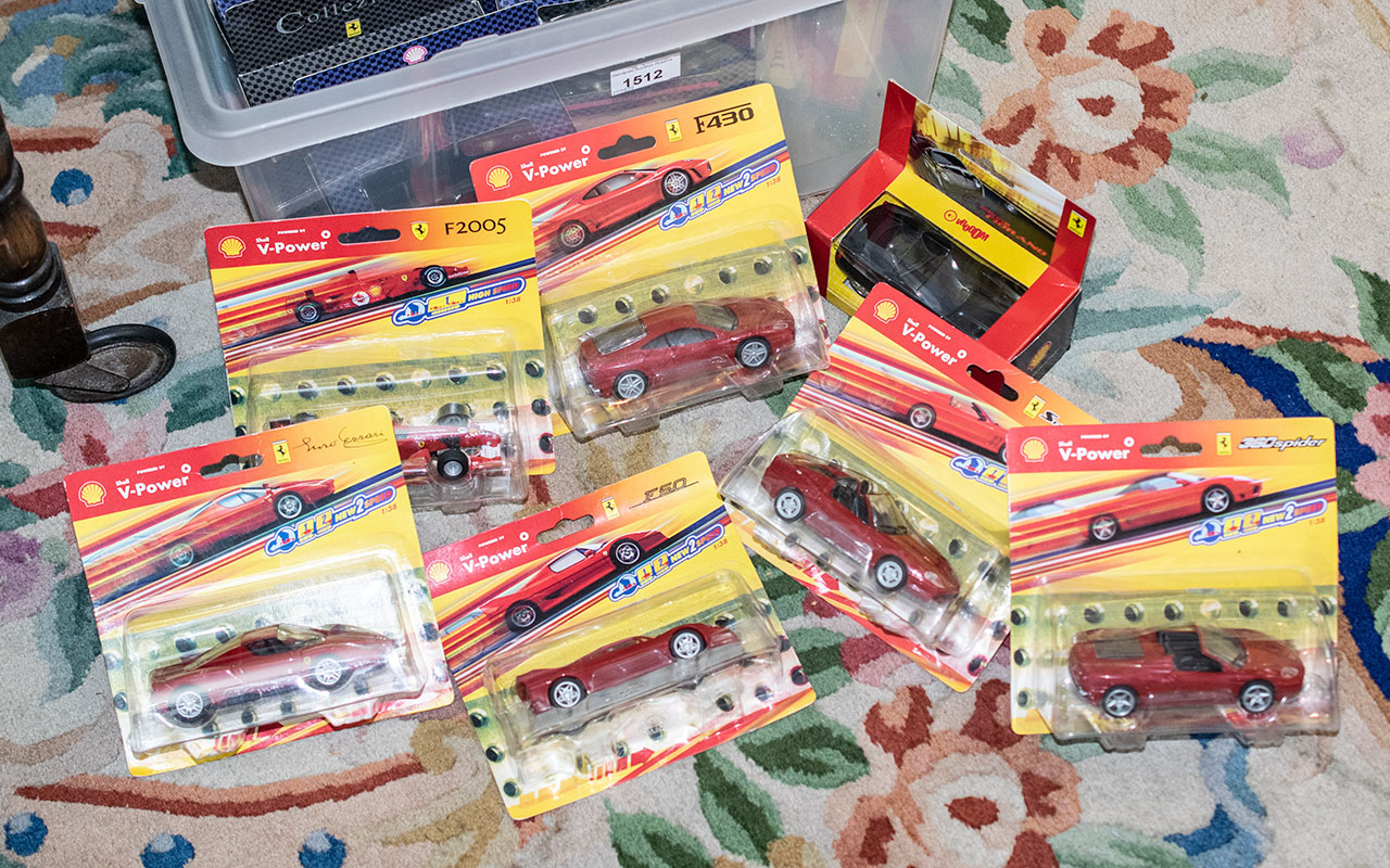 Collection of Shell V Power Die Cast Model Cars, all in original boxes, unused condition,