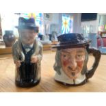 ( 2 ) Doulton Character Jugs. Comprises 1/ ' Izaak Walton ' D6404. Approx 7.5 Inches High.