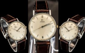 Omega Automatic Gent's Mechanical Wind Steel Cased Wrist Watch with original leather watch strap.