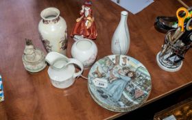 Collection of Assorted Porcelain, comprising Royal Doulton 'Caprice' jug, Royal Doulton vase,