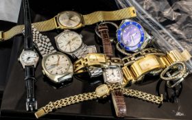 Collection of Fashion Watches, including Saga Gents watch with bracelet strap,