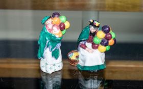 Royal Doulton Figures (2) - , The Old Balloon Seller H.N 2129, The Balloon Seller H.N 2130.