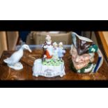 Collection of Porcelain, comprising a Yardley English Lavendar soap dish with figures of a mother