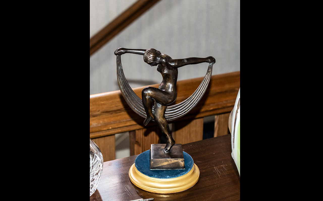 An Art Deco Style, Bronze Figure of a Dancer.