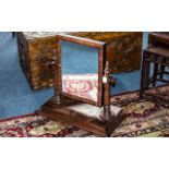 Victorian Mahogany Dressing Table Mirror with Turned Finials.