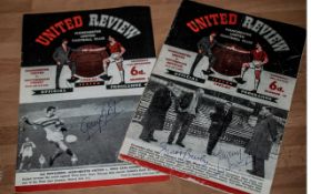 Manchester United Autographs on 1960's Match Programmes - Matt Busby and Jimmy Murphy have signed